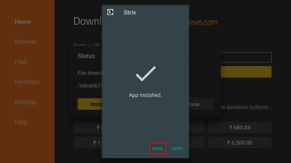 click done