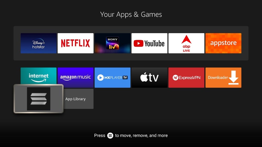 your apps and games on firestick