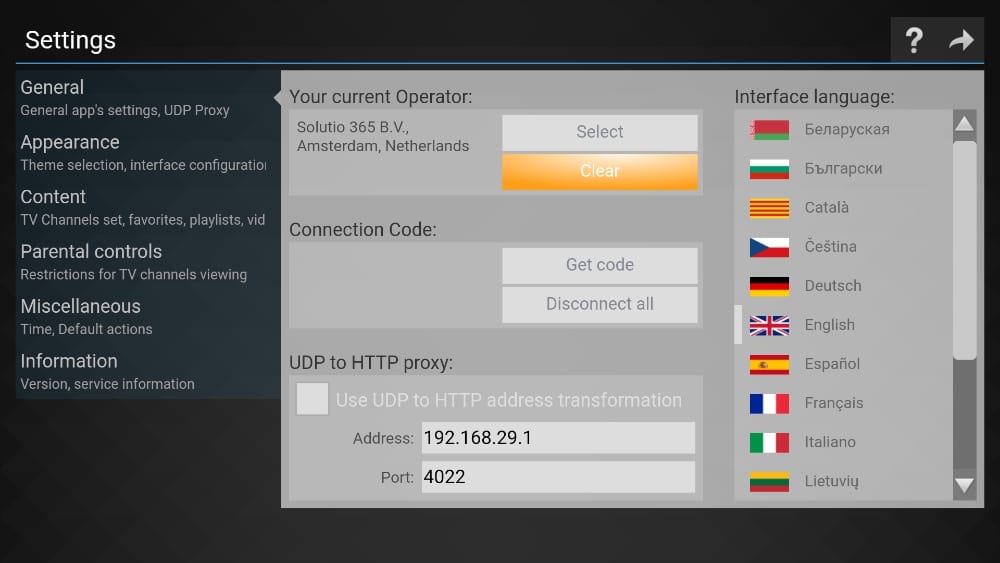 ss iptv settings