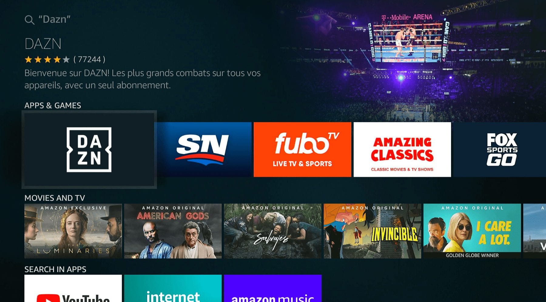 install dazn to watch mlb on amazon firestick