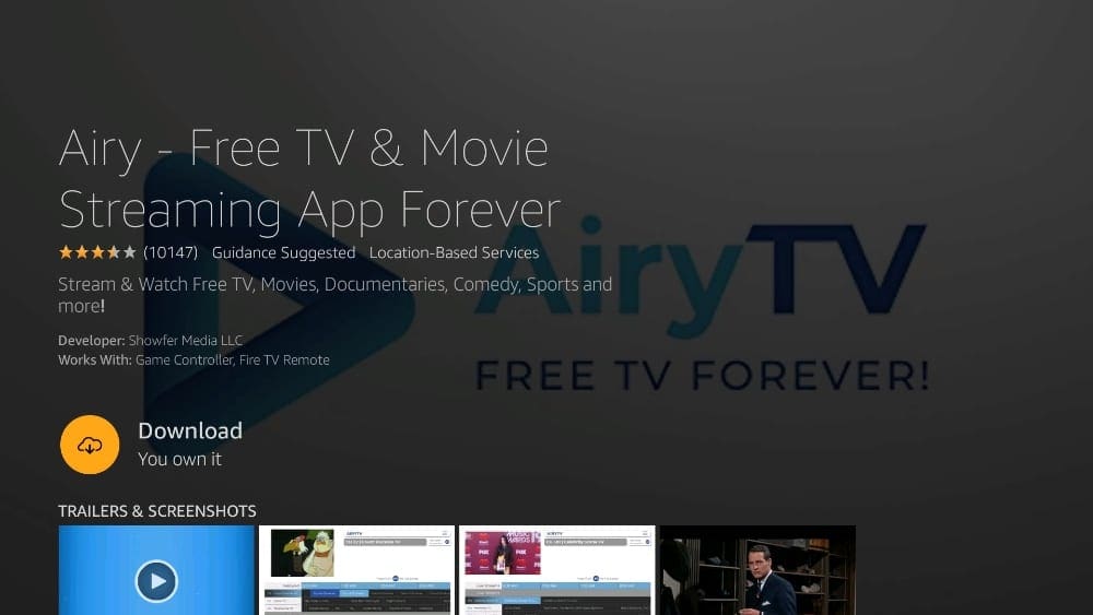 download airy tv on amazon firestick