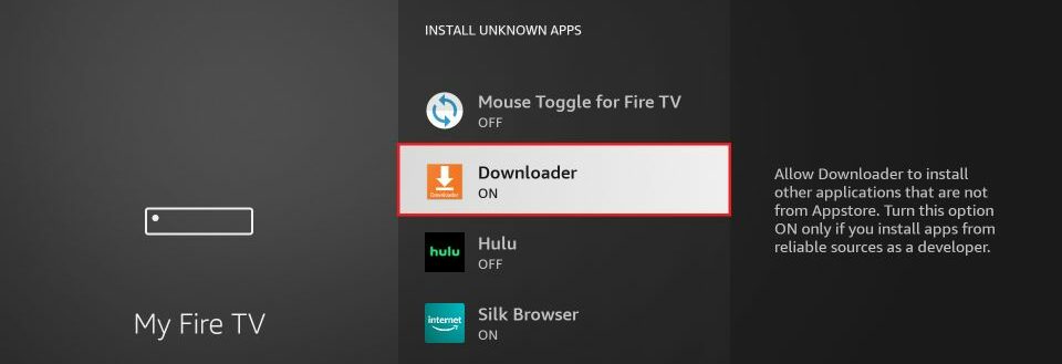 turn downloader on
