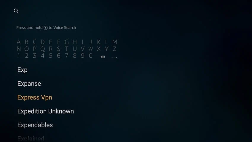 search for expressvpn
