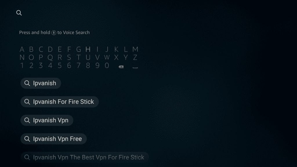 select ipvanish for firestick