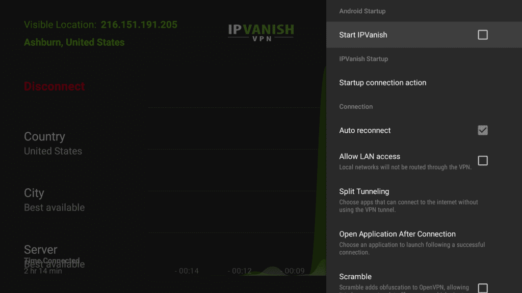 ipvanish settings