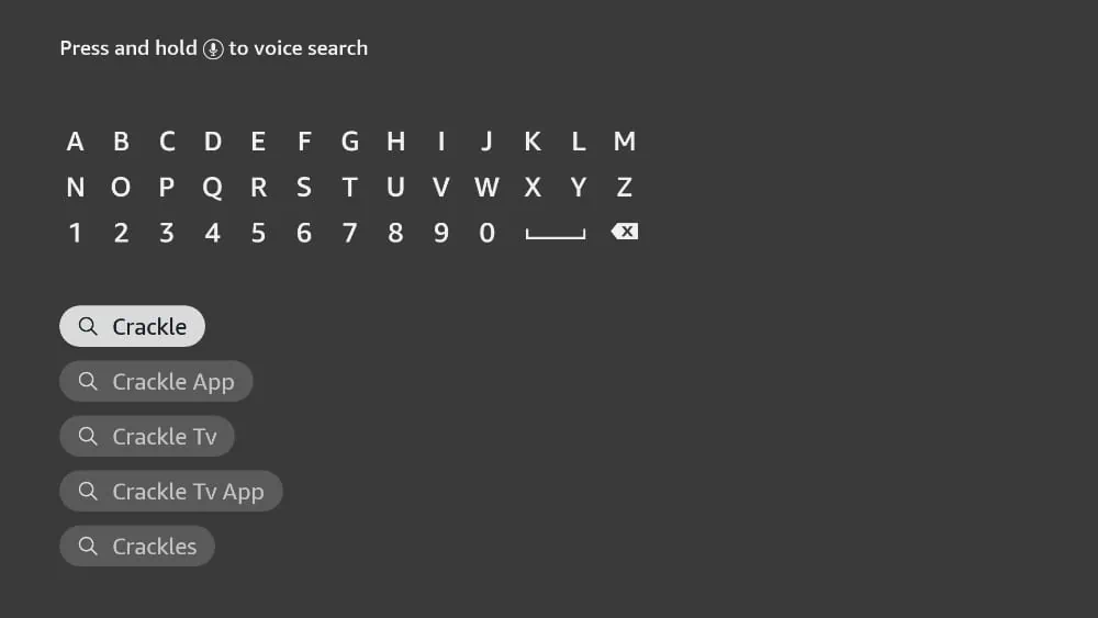 select crackle app