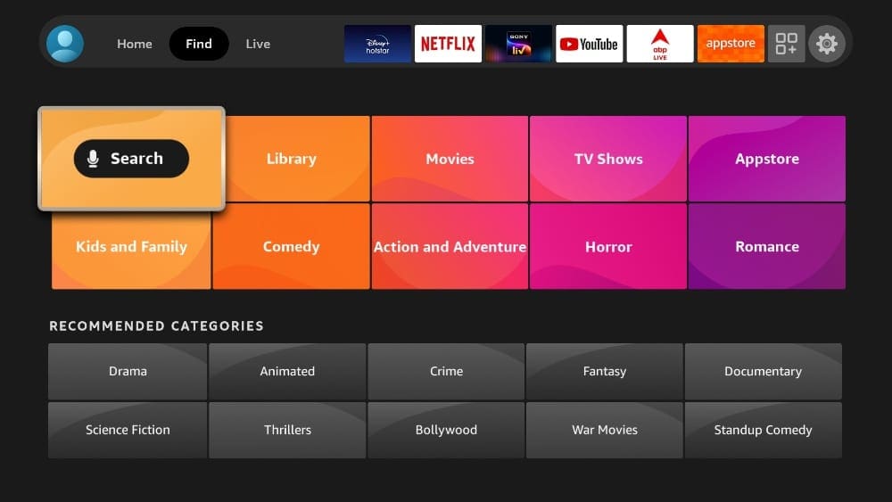 search firestick