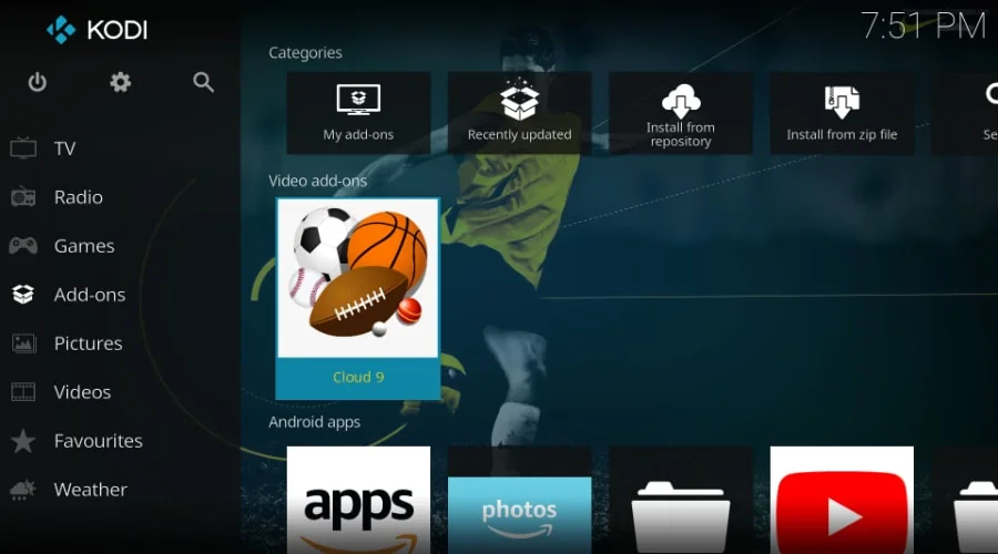 how to use cloud 9 kodi addon