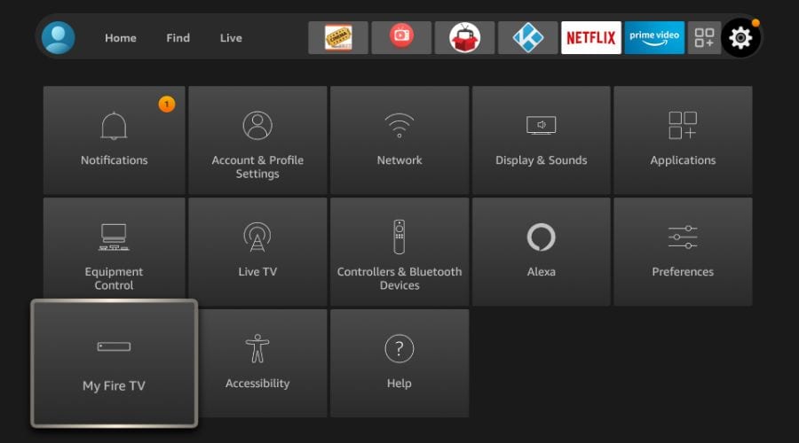 Select My Fire TV
