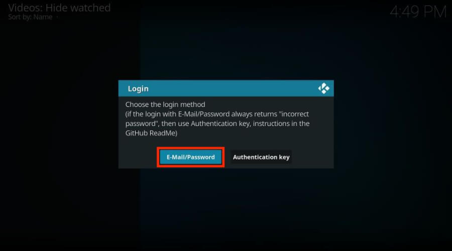 login netflix on kodi