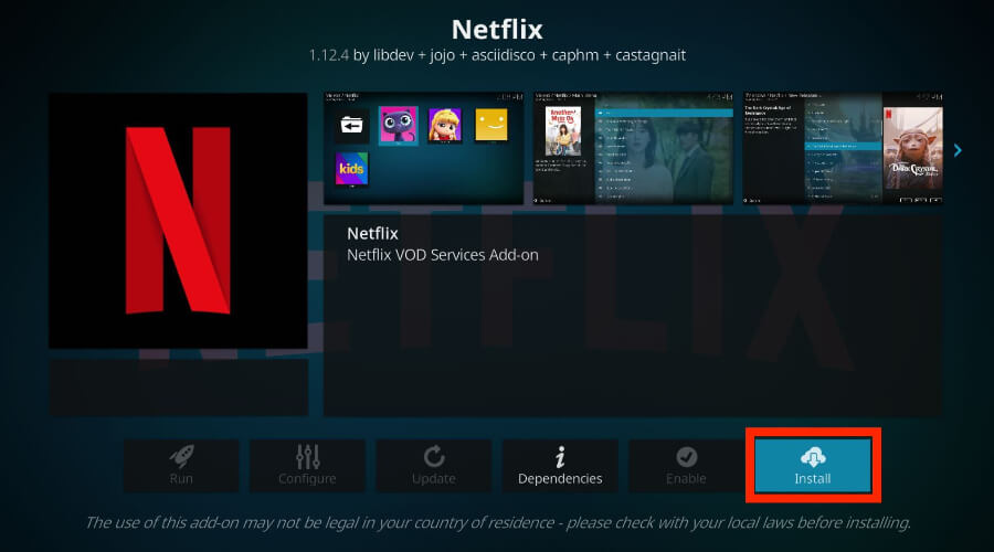 how to install netflix addon on kodi