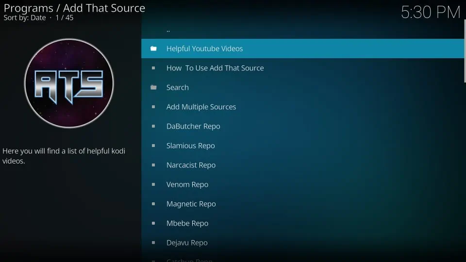 how to use add that source kodi addon