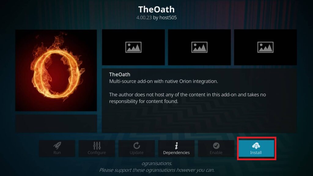 how to install the oath kodi addon