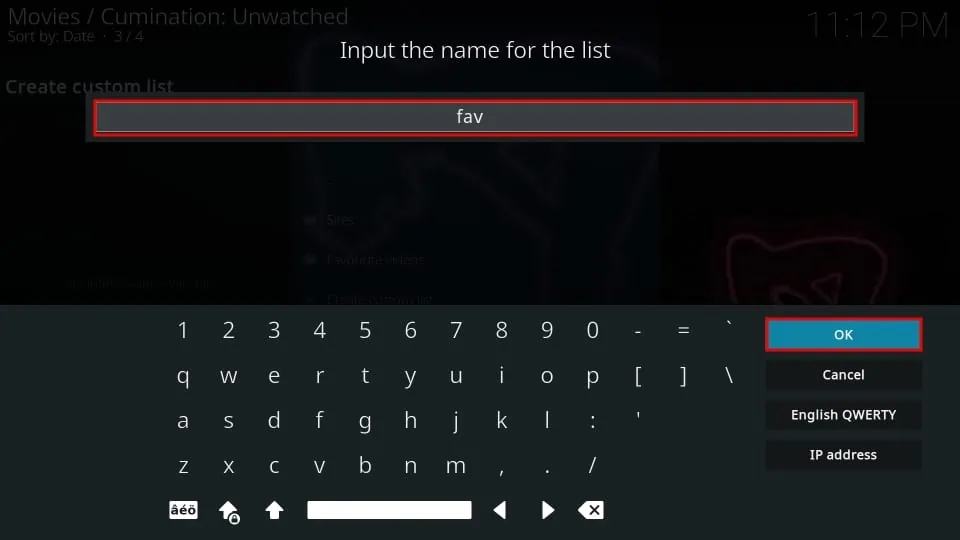 Naming custom list