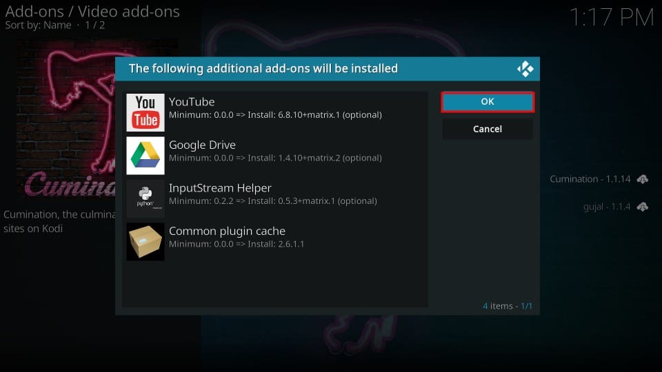 Cumination kodi addon