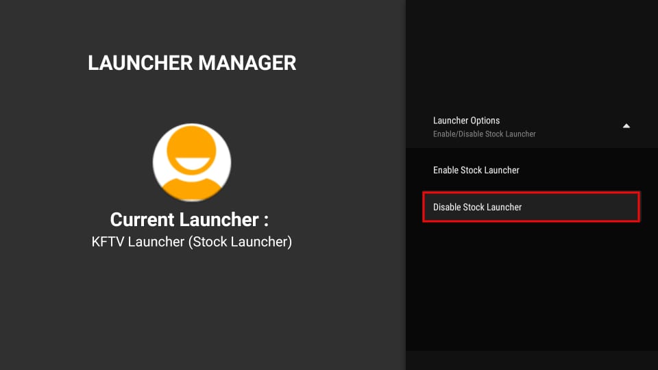 Disable stock launcher