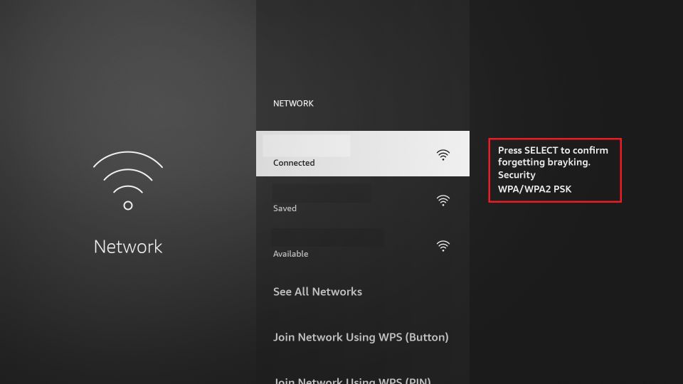 firestick says not connected to internet