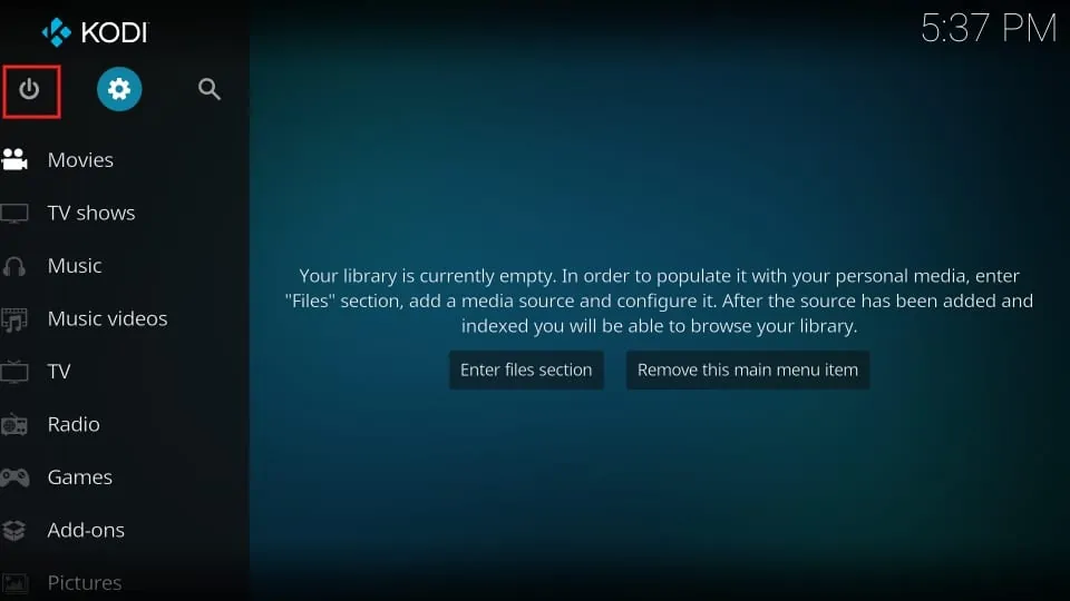 Kodi Restart