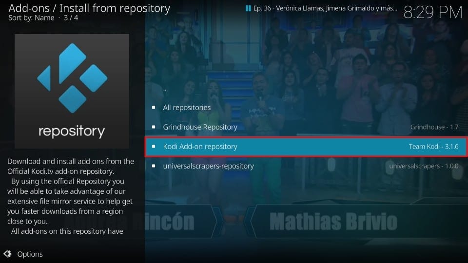 open Kodi add-on repository