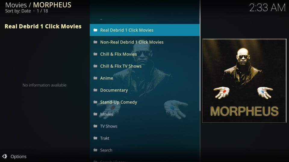 how to use morpheus kodi addon