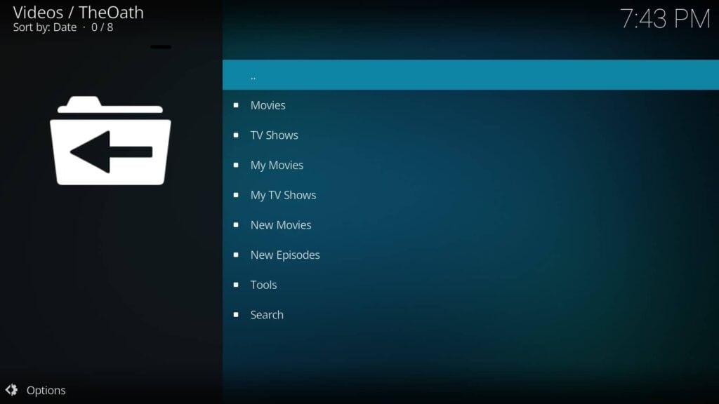 how to use the oath kodi addon