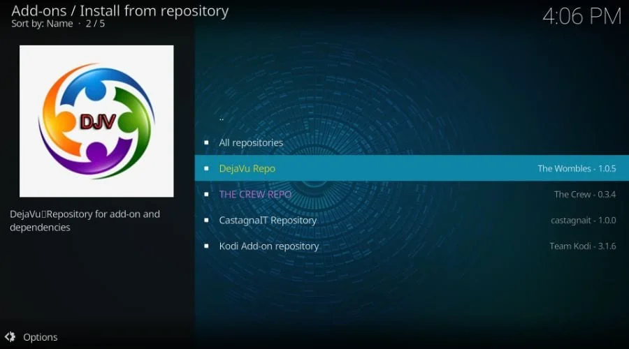 Select DejaVu Repository