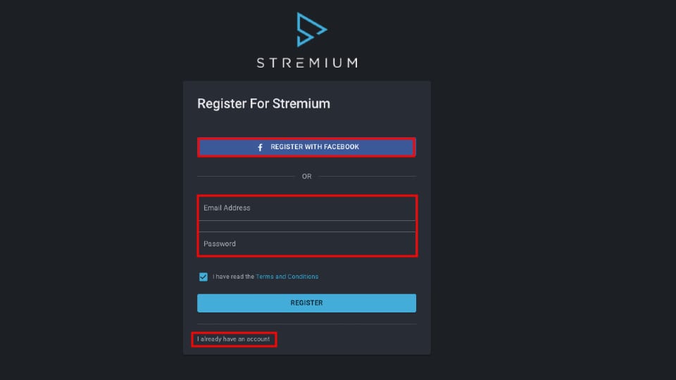 Stremium account