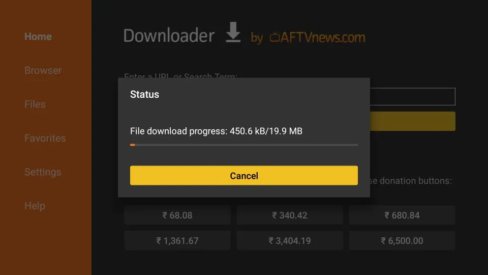 downloading Stremium apk on amazon firestick