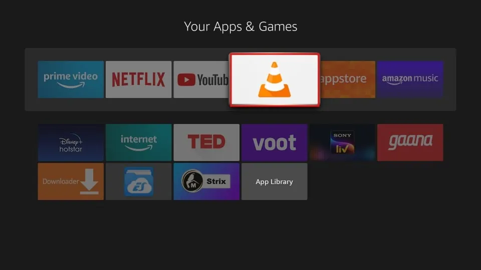 VLC Player in home screen access