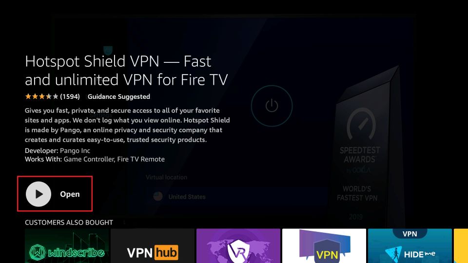 Hotspot Shield VPN — Fast and unlimited VPN for Fire TV