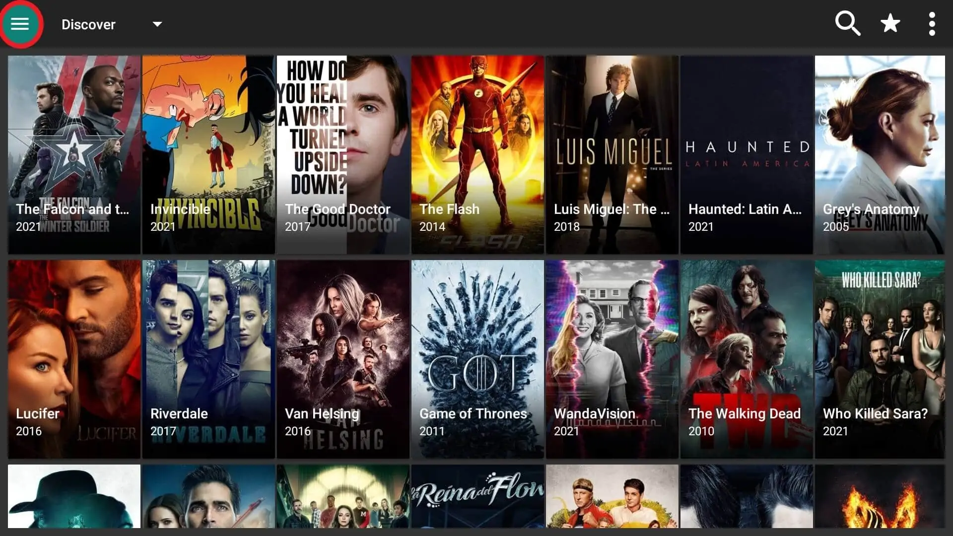 filmplus home screen