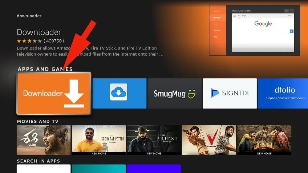 use downloader to install filmplus on amazon firestick