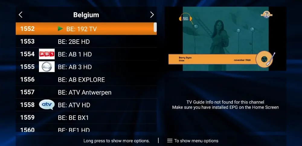 thunder iptv channels list