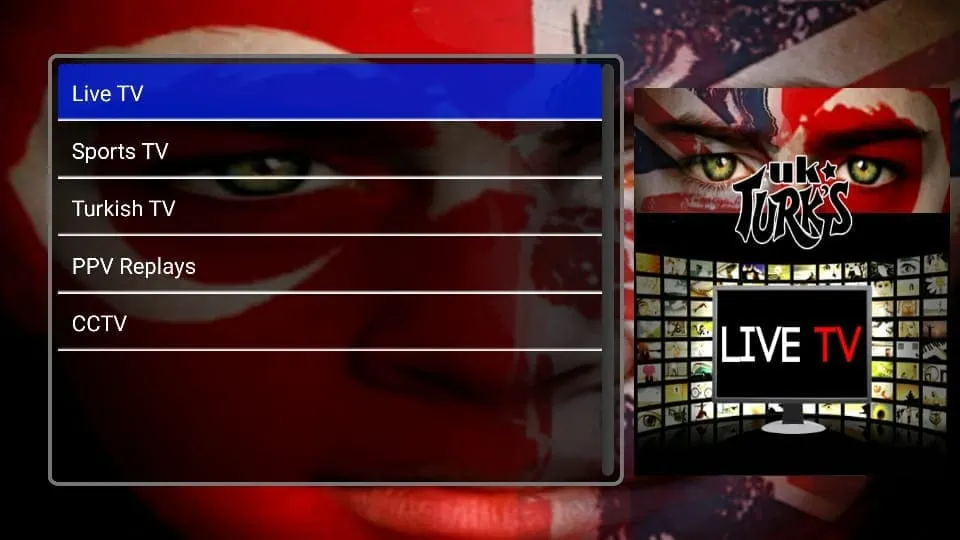 live tv on uk turks app