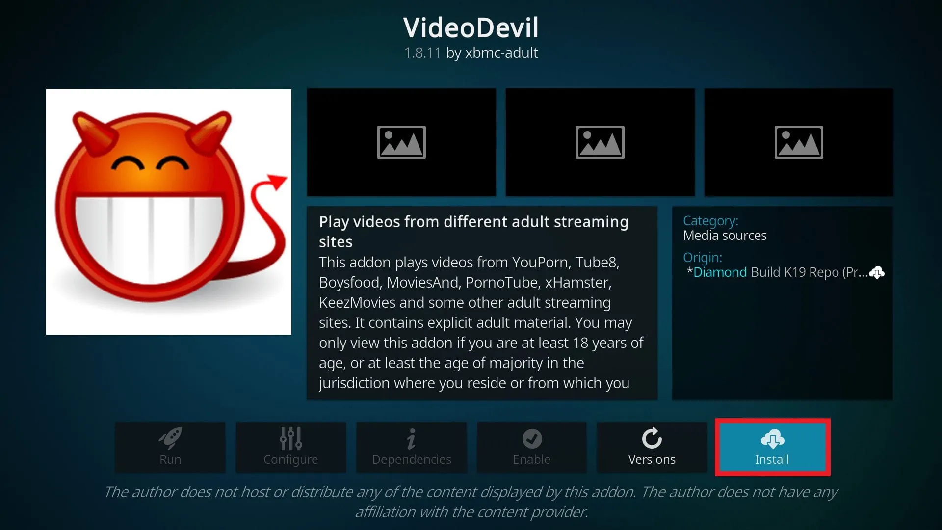 how to install videodevil kodi addon