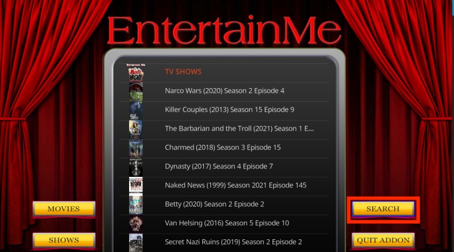 how to install entertain me kodi addon