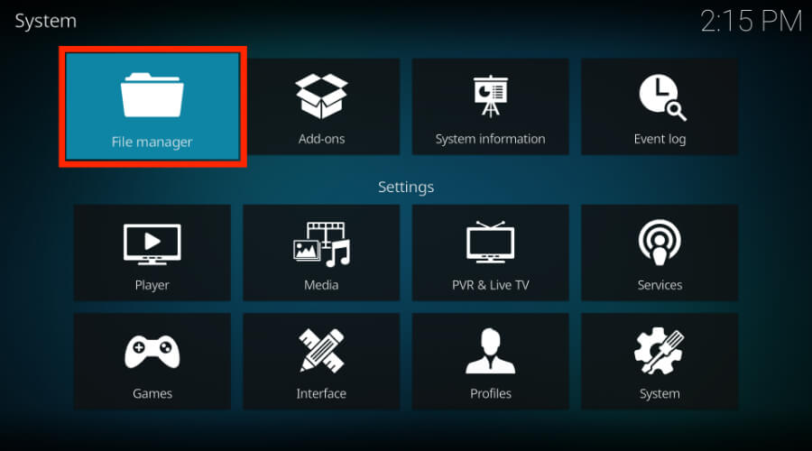 kodi file manger