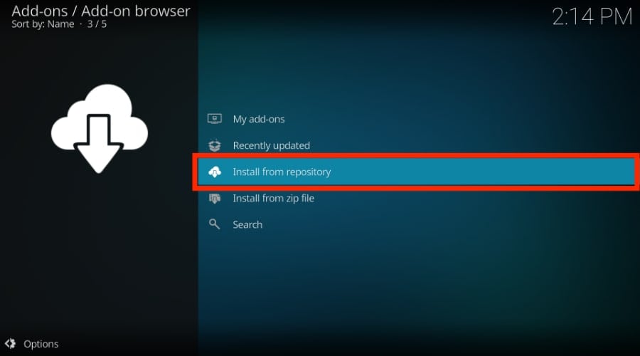 select the install from repository