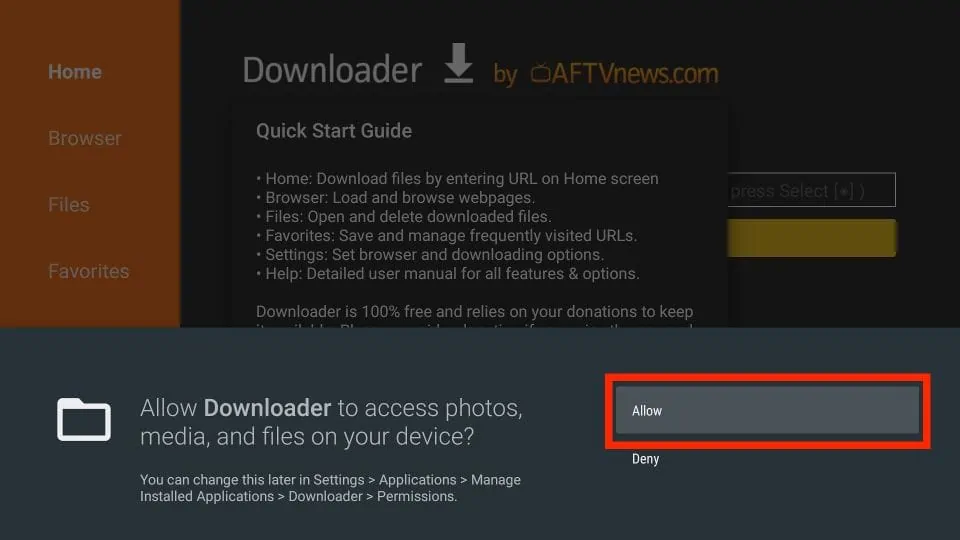 allow downloader permissions