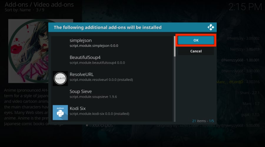 Additional addons