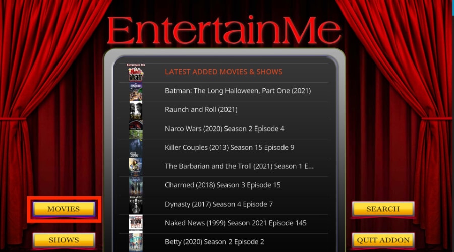 latest added movies and shows