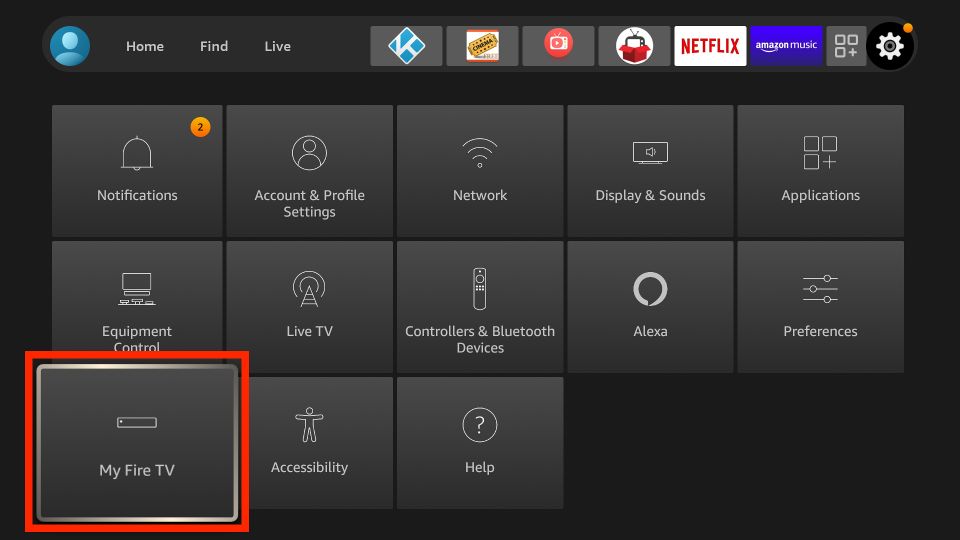 Select My Fire TV