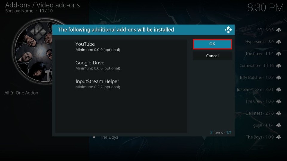 Additional addons for the boys kodi addon