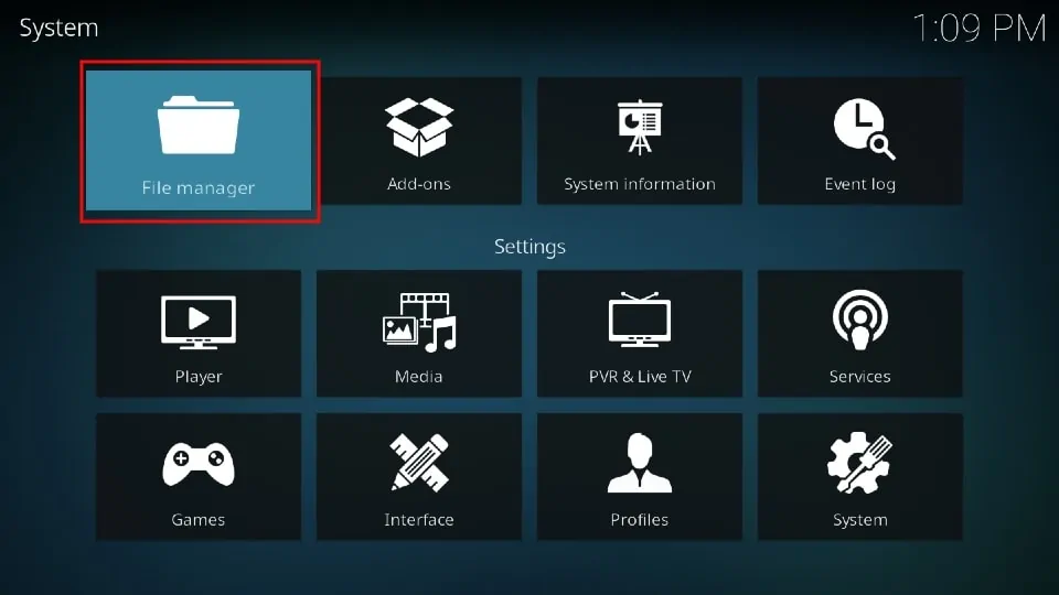 File Manager Kodi