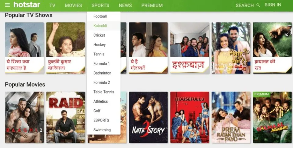 watch hotstar sports