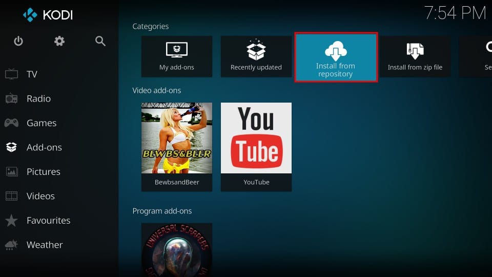install from repository