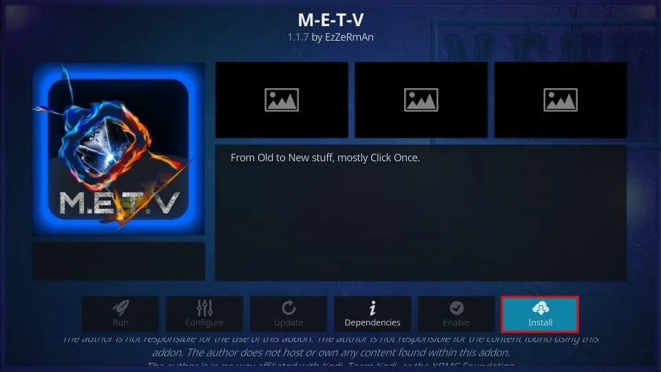 how to install METV kodi Addon