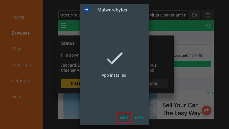 Malwarebytes installed on firestick