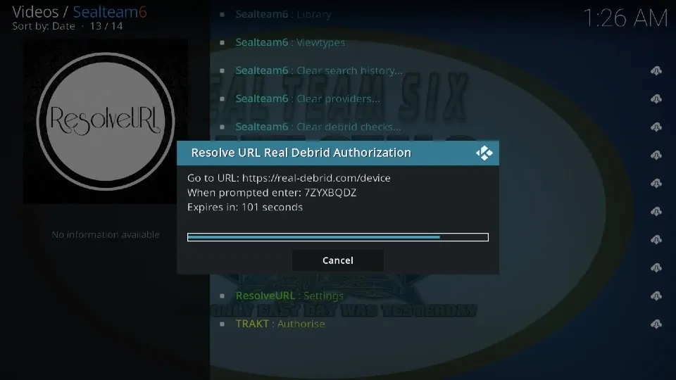 Real Debrid Authorization