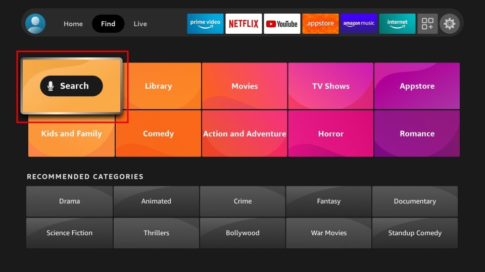 firestick search